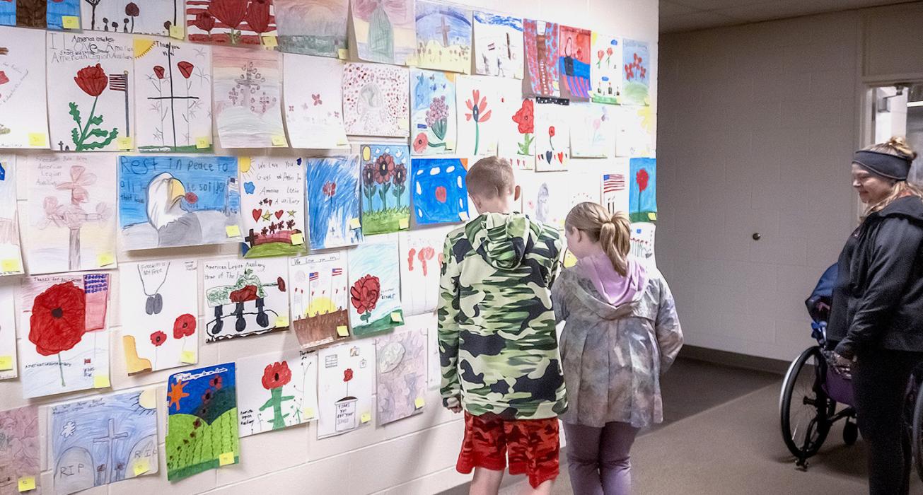 1884 Day Poppy Posters were on display at the Valentine High School for everyone to see, and vote for their favorite. Photos by Laura Vroman