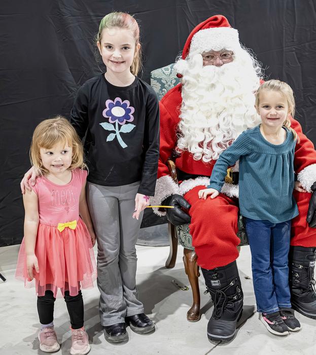 Santa spent the day in Valentine visiting with the kids in front of Security First Bank, and at the Vets Club.