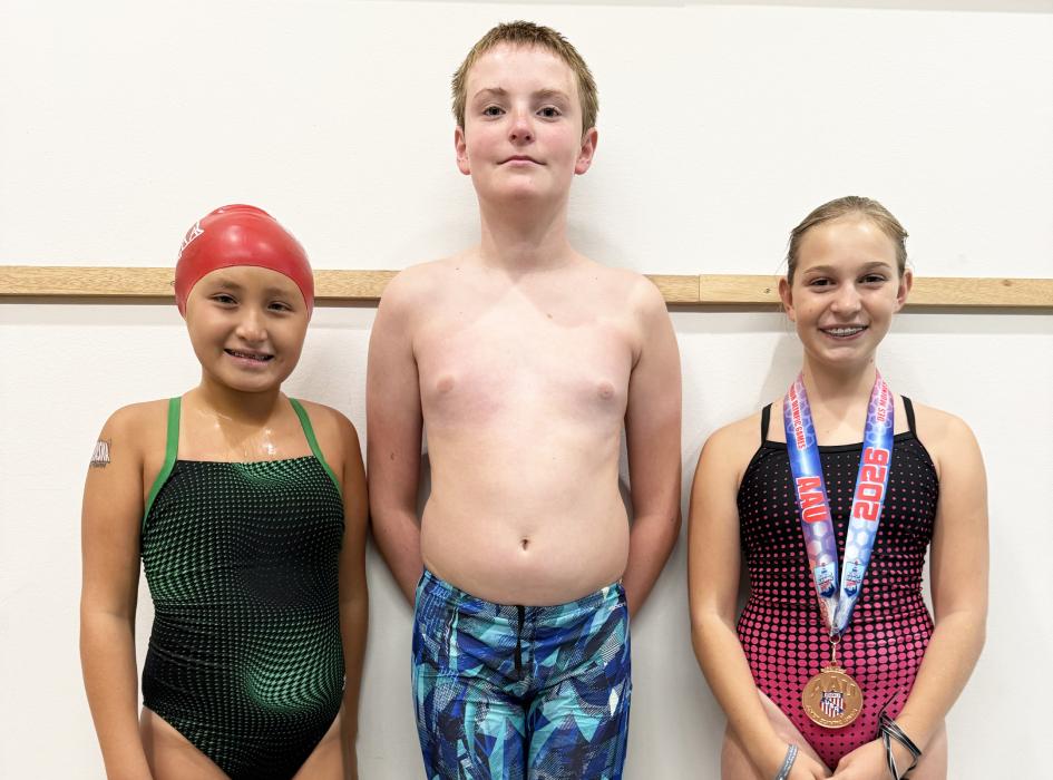 Medal winners at the AAU Junior Olympics, held in Des Moines, IA included: Addy Valen, Ryan Adams and Kaylee Luthy.