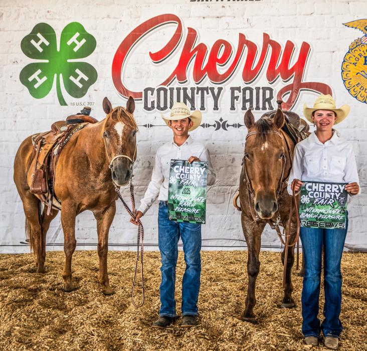 Intermediate Ranch Pleasure Champion Treven Kenner, Reserve Shaye Kime.