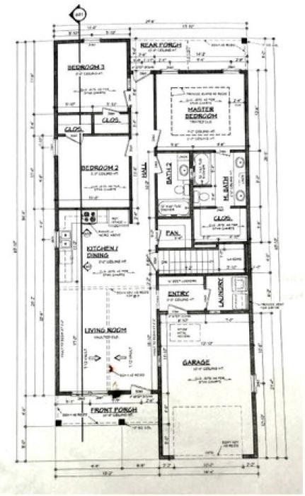 Santa!!! We’d like this new home for Christmas, please! The layout is the same for each of the houses on North Edna Street, but flipped.
