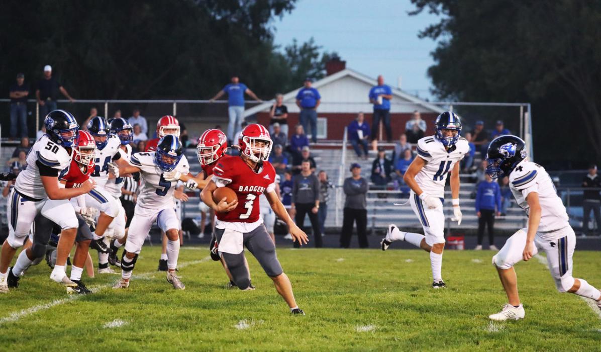 Trystan Beebout #3 touchdown run in the Badger Homecoming game.