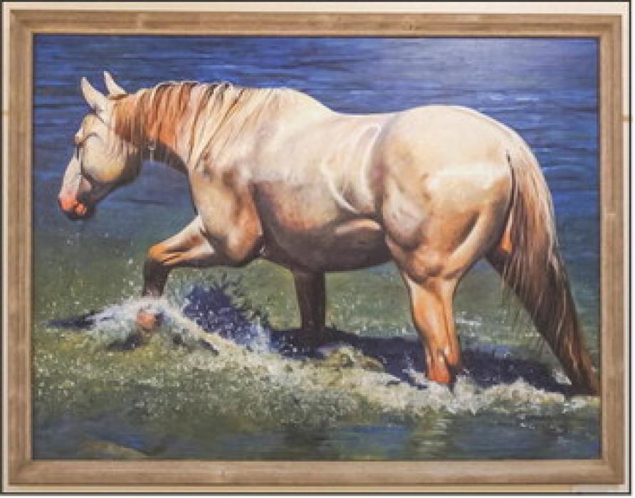 David Dorsey received Best of Show for his acrylic painting The Ghost in the Water.