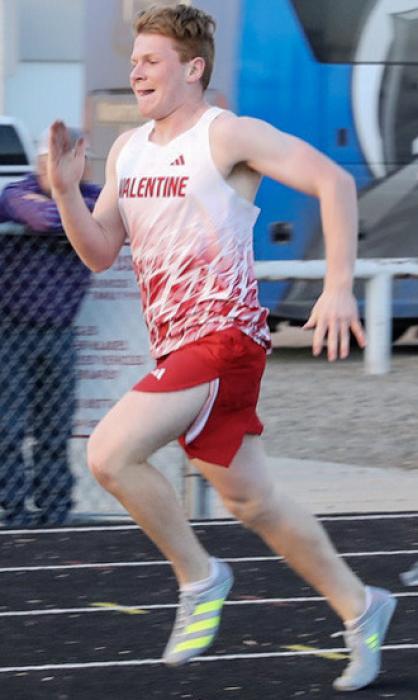 Isaac Utecht competed in the 200 Meter Dash and earned seventh place with 26.36, a season record.