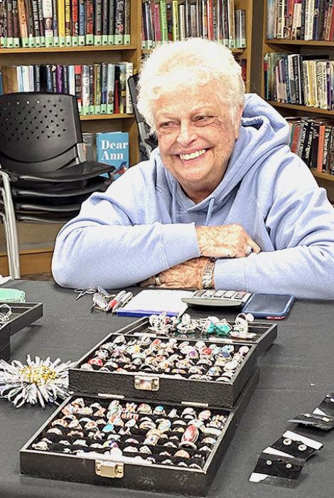 Kay Lee has been selling jewelry in the Library every Old Fashioned Christmas as long as she can remember.