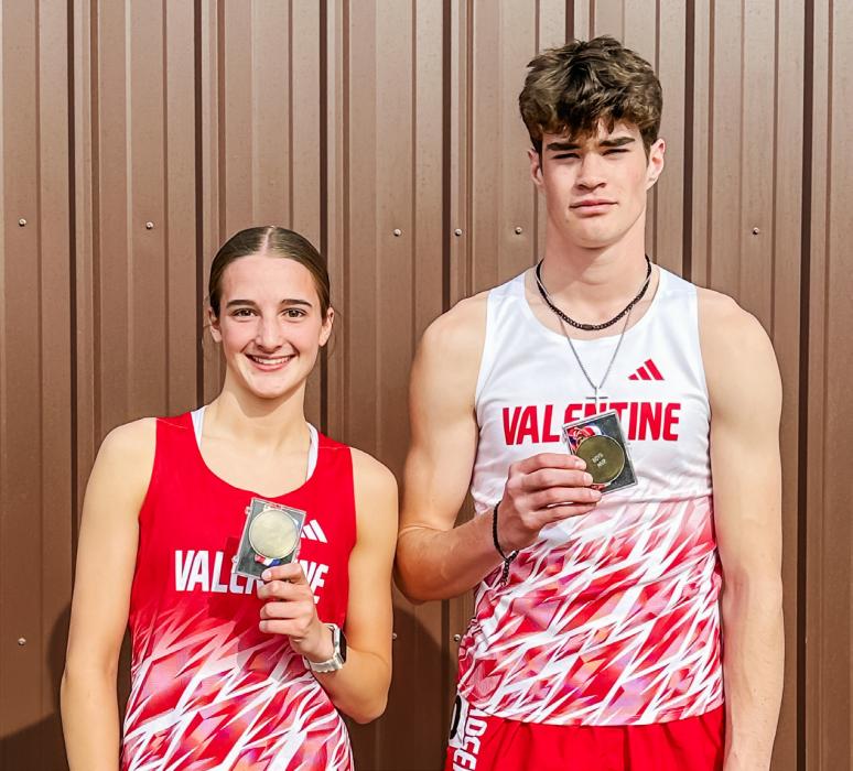 Congratulations to Paige Sprenger and Isaac Cronin, who received the award of Male and Female Athletes of the track meet. Both of them won all of their events of the day. Congratulations to both teams for bringing home the championship of the meet. The coaches were very pleased with all of their individual and team performances. Keep up the good work. The Badger track team will travel to O’Neill on Thursday, April 17. Photo by Danielle Arganbright