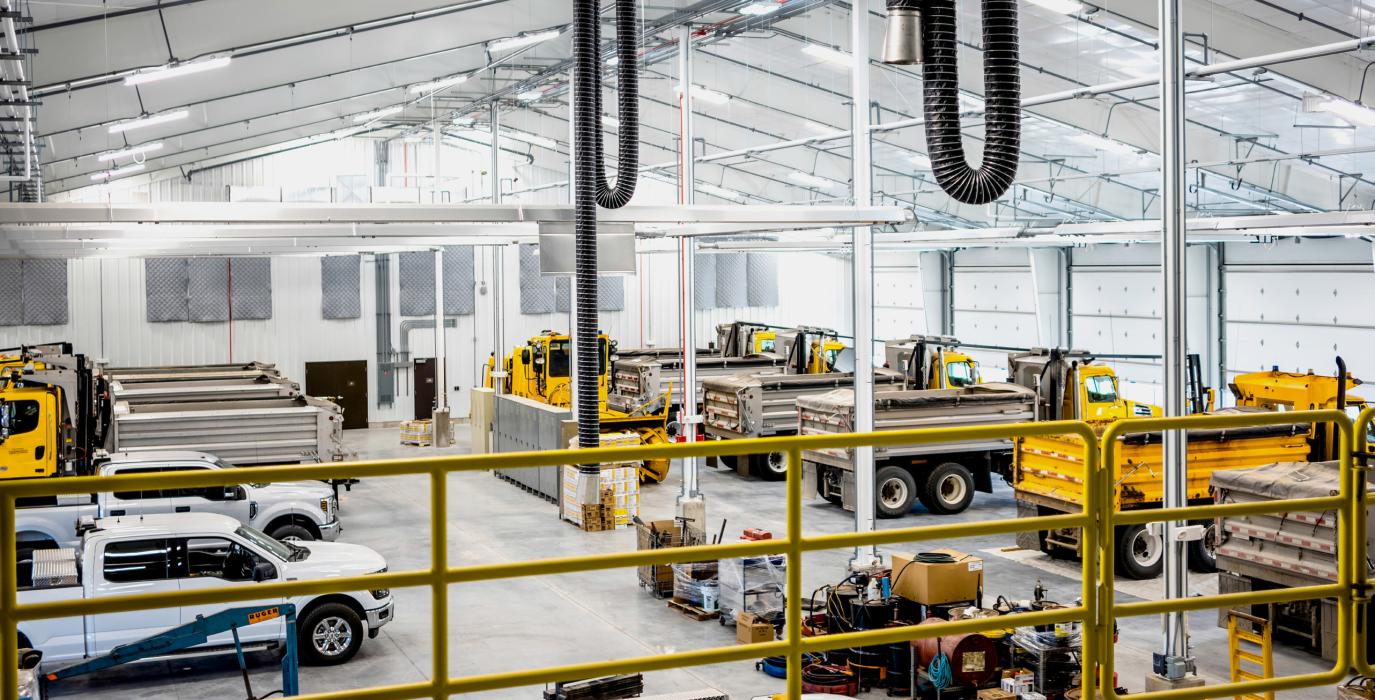 The shop area for the Nebraska Department of Roads has 20,000 square feet of the 27,000 square foot facility. Photo by Dennis Connot