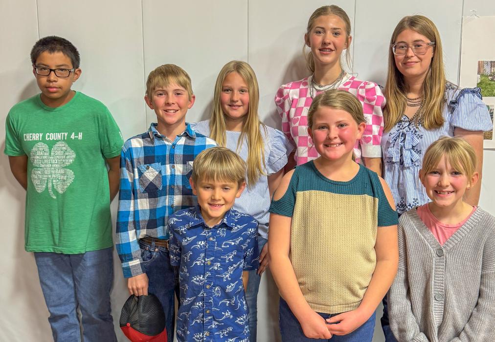 Diamond Clover recipients are from L to R: Luke Osnes, Liam Tenhouse, Makamry Jones, Maysa Jones, Mahaya Jones, Daniel Tenhouse, Emeran Tenhouse, Charlotte Tenhouse.