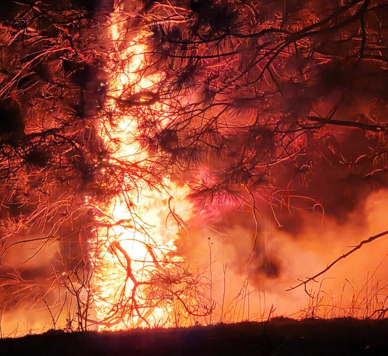 Emergency Manager Jess Coyle said that between 18,000 - 20,000 acres burned with 50 percent containment. Hot spots are being monitored and turned back to landowners. “Prayers that we don’t have anything break out this week with the weather forecast.” Photo courtesy of Cherry County Emergency Management - Tuthill VFD