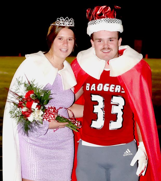 Homecoming royalty were crowned at halftime, Queen Kimber McGinley and King Cinch Miller. The Student Council appreciates the students, staff, and parents who helped make Homecoming week a success. The week wouldn’t have been made possible without all of you! Go, Badgers!