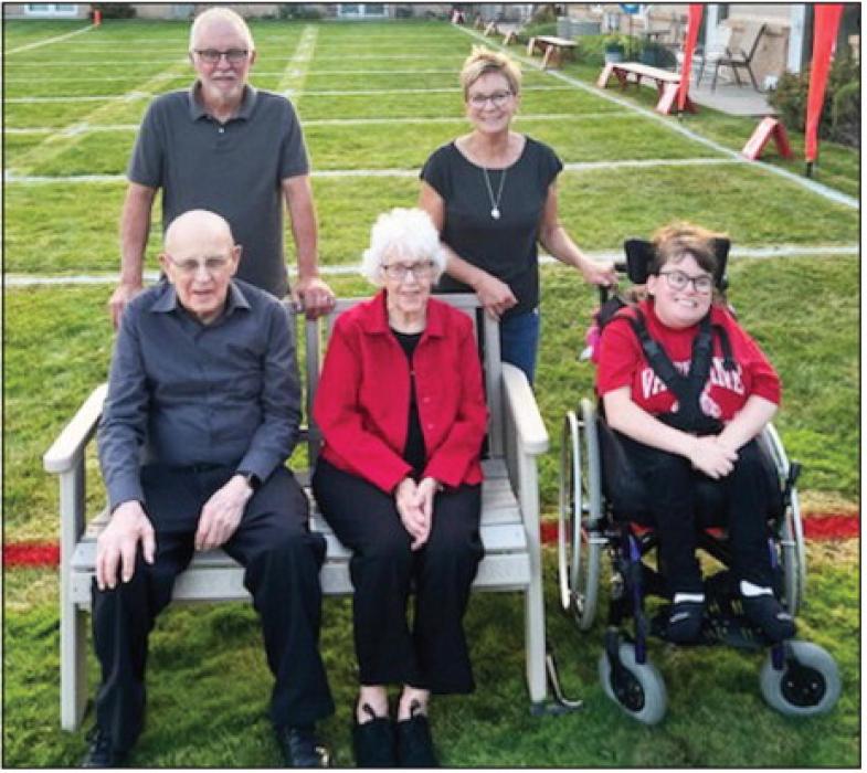 The Henderson’s are seated, Jerry and Mary, along with Caitlyn Young. Tim and Shelly Henderson are standing in back. Congratulations for being the 2025 Hometown Heroes!
