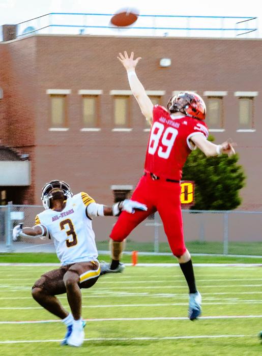 Jasper Roseberry #89 breaks up a pass while on defense during Nebraska’s 68-28 win over Wyoming in the 14th annual Battle of the Border.