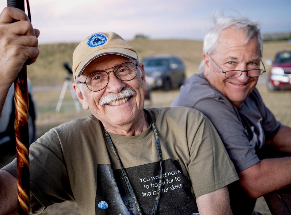 One of several of the organizers, is John Johnson and his good buddy, Mark Urwiller of the Honey Creek Observatory. They plan the speakers, the date and have to take into consideration when the moon rise and other planetary on goings are going on. It’s difficult to see deep space and the Milky Way when the moon is aglow! Photos by Laura Vroman