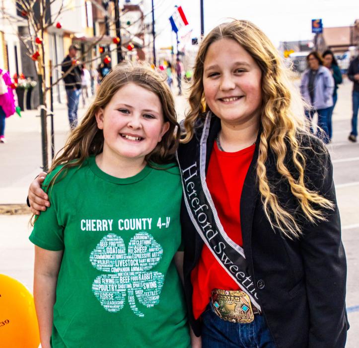 Emeran Tenhouse and Hereford Sweetheart Makamry Jones represented 4-H and World Hereford Association respectively.