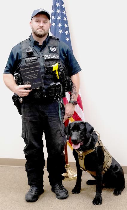 Ormesher recognized for 10 years of service to VPD
