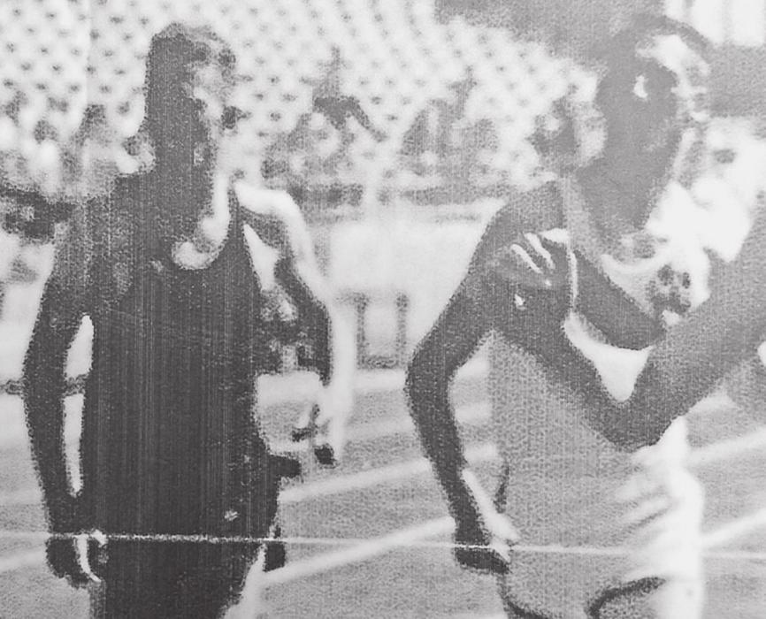 Pictured at right, Jerry Spain set the record for VHS which has yet to be broken in the 880 yard run.