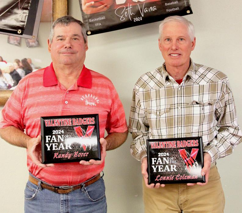Badger Fan of the Year were Randy Borer and Lonnie Coleman.