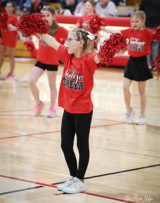 Little Badger Cheer Team during half time.