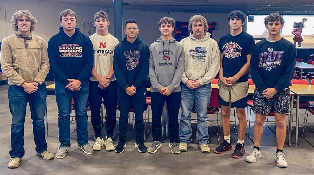 The All Stars are pictured from L to R: Westin Witte, James Monroe, Parker Chavez, Jekhi Williams, Trystan Beebout, Brenden Battershaw, Trace Buechle, and Dominic Beebout.