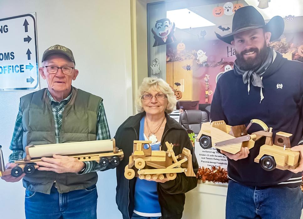 Pictured are Swede Lolly, Charlene Lolly, and Reece Weber. Photo by Jean Burge