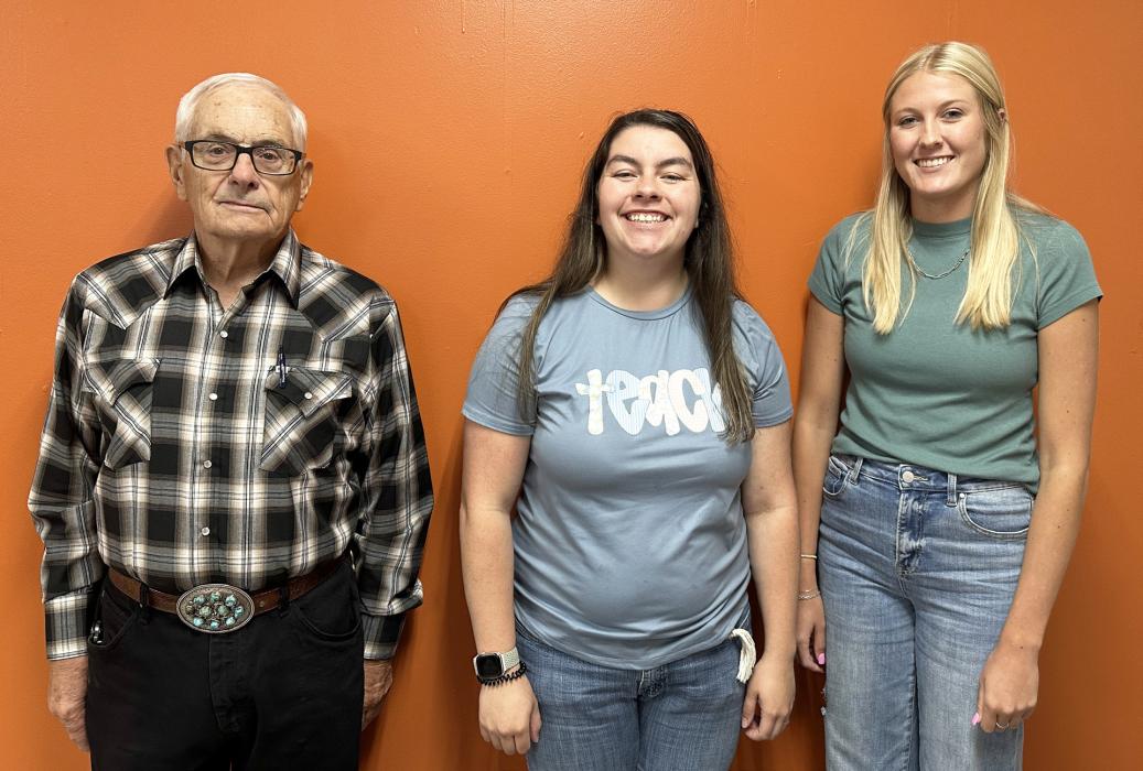 Pictured are from L to R: Ken McGinness, Trinity Szakacs, and Riawna Reimers.