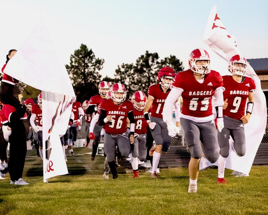 Badgers end their amazing season with their last run onto the Valentine Football field for this year. Photos by Nina-Maria Nelson