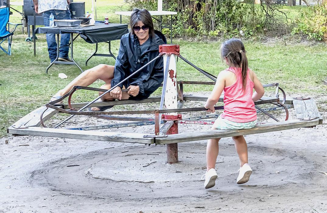 Being at the Valentine City Park brings the kid out in all of us!