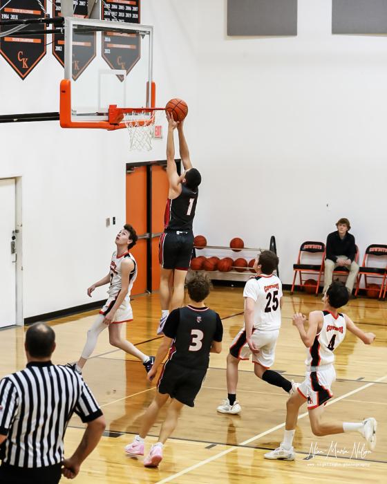 Andon Olson makes a jumper in the game against Cody-Kilgore! Photos by Nina Maria Nelsen
