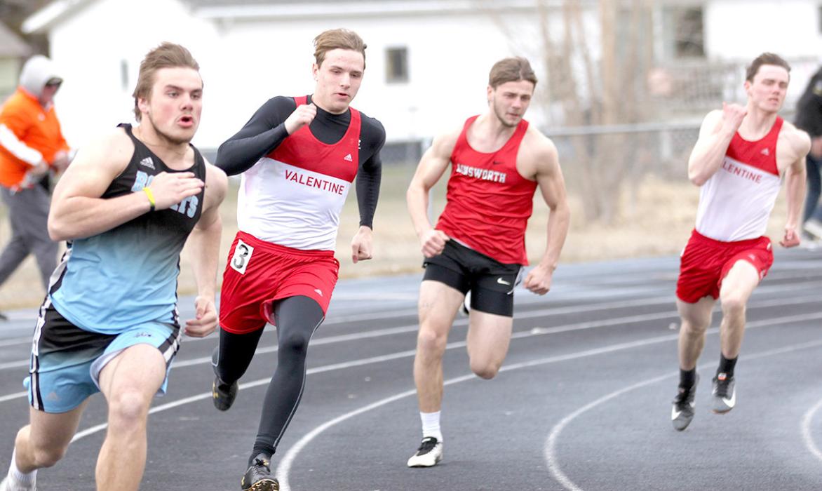 Lex Larsen and Conner Kreutner in the 200 Meter Dash.