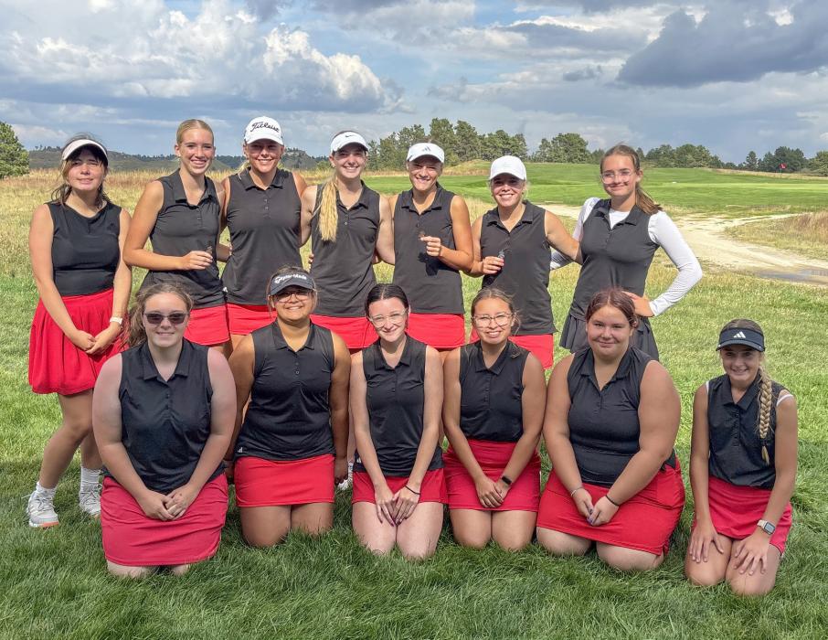 The Lady Badger golf team is pictured back row, L to R: Ari’Vani Johnson, Rylee Wackler, Grace Murphy, Sam Sprenger, Joni Cox, Tierney Miller and Wakely Sargent. Front row, L to R: Kelsey Birch, Leti Alvarez, Mady Bopp, Brooklyn Coyle, Ruby Shelbourn and Kassie Hanson.