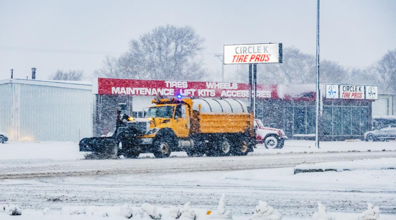 NDOT was out maintaining the roads during the Friday, March 7 record setting snow event. Photos by Laura Vroman