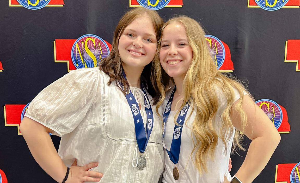 Sophomores Katelyn Bitner and Tierney Miller both medaled at NSAA State Journalism.