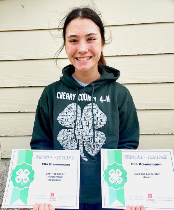 Ella Brennemann received the Top Sr. Achievement Application award and the Top Leader award.