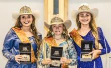 Pictured from L to R are Cherry County Rodeo Royalty, Queen Callie Trover, Sweetheart Tenley Ostrander, and Princess was Breeya Bergman.