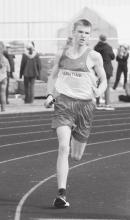 Grant Springer in the Distance Medley.