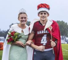 Crowned at halftime were the Homecoming King and Queen, Joni Cox and Dominic Beebout.