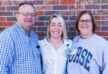 Former Chief Nursing Officer Jesse Wint, newly appointed Chief Nursing Officer Madeline Schmidt, and newly appointed Director of Nursing Becky Shrunk. Jesse will remain with Cherry County Hospital to support the leadership transition and to continue building the education programs and policies as Director of Education.