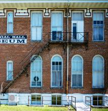 Three brand new windows were replaced on the west side of Centennial Hall, the oldest standing high school building, holding a treasure trove of history and memories! Photo by Laura Vroman