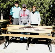 New memorial bench at Merritt