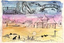 Art students Jenalee Garwood, Talia Wenig, and Praise Maunu, drew up a design and finalized the creation depicting Cherry County and all it has to offer its residents and visitors.