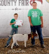 Breeding Meat Goat Champion, Case Larson.