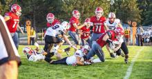 A moment in time - right before crossing that Badger goal line! Photo by Tina Boone