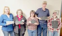 The Cherry County Ambulance Service recently recognized EMS volunteers: Kay Reese, 15 years; Vicki Carini, 15 years; Shirley Kroeger, 20 years; Doug Kroeger, 30 years; and John Hanzlicek, 35 years, for volunteering their services to the area.