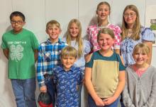 Diamond Clover recipients are from L to R: Luke Osnes, Liam Tenhouse, Makamry Jones, Maysa Jones, Mahaya Jones, Daniel Tenhouse, Emeran Tenhouse, Charlotte Tenhouse.