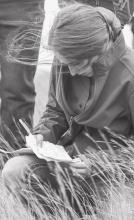 A student looks over her results for the North Central Land Judging in Valentine. Photo by Alan Bartels