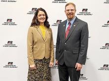 Members of Cherry County Farm Bureau attended the Nebraska Farm Bureau Annual Meeting and Convention in Kearney December 5 and 6. Pictured from left are Bree DeNaeyer of Seneca; and Daniel Hasart of Wood Lake.