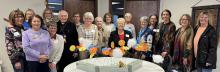 Attending the North Platte Spring Deanery meeting included, back row, L to R: Marylin Ericksen, Sandy Eggert, Loretta Hamilton, Kathy Hassett, Linda Wilkinson, Cindy Dunbar, Cindy Frey, Front row, L to R: Patricia Ferguson, Marie Young, Rev. Louis Nollette, Dee Bayer, Karen Becvar, Echo Pelster, Susan Johnson, Alena Arendt, Sherry Weatherly, Tami Pierson.