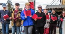 Mrs. Springer and her class caroled down Valentine’s Main Street. You can see more about the VHS band and choir students on page 5. Photo by Tina Boone