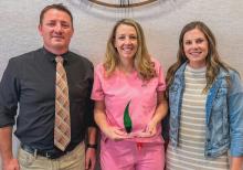 Pictured are from L to R: CEO Jim Bargen, Claire Carr PA, Clinic Manager Sarah Danielski.