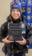 Thank you for serving our community for 10 years Officer Jasmine Hoefs.